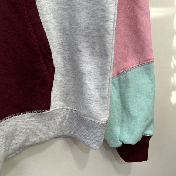 Fashion Sweatshirt Hoodies Womens Large gray pink yellow Long Sleeves New - Picture 5 of 8